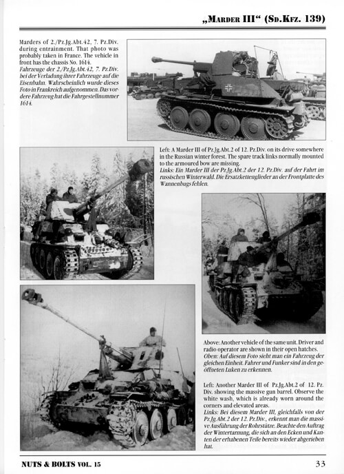 Volume 15: Pz.Jäger Marder III & 7,62 cm Pak - Sd.Kfz. 139