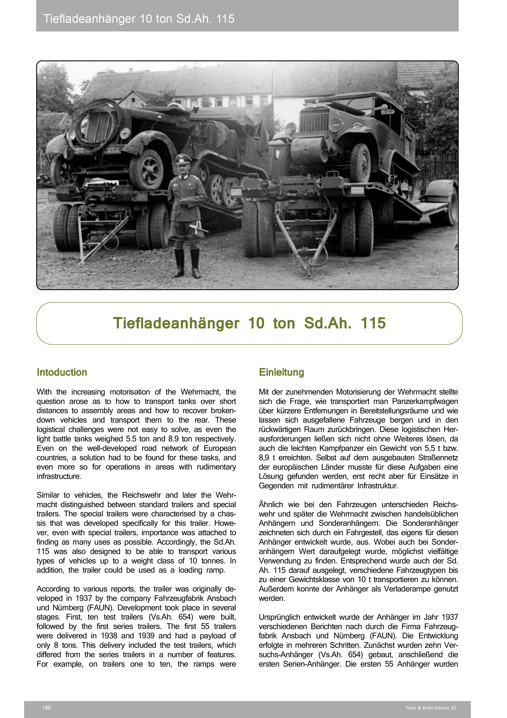 Volume 50: Sd.Kfz. 7 - 8 ton Zugkraftwagen Krauss-Maffei and variants; schwere 10 cm Kanone 18 & Sd.Ah. 115