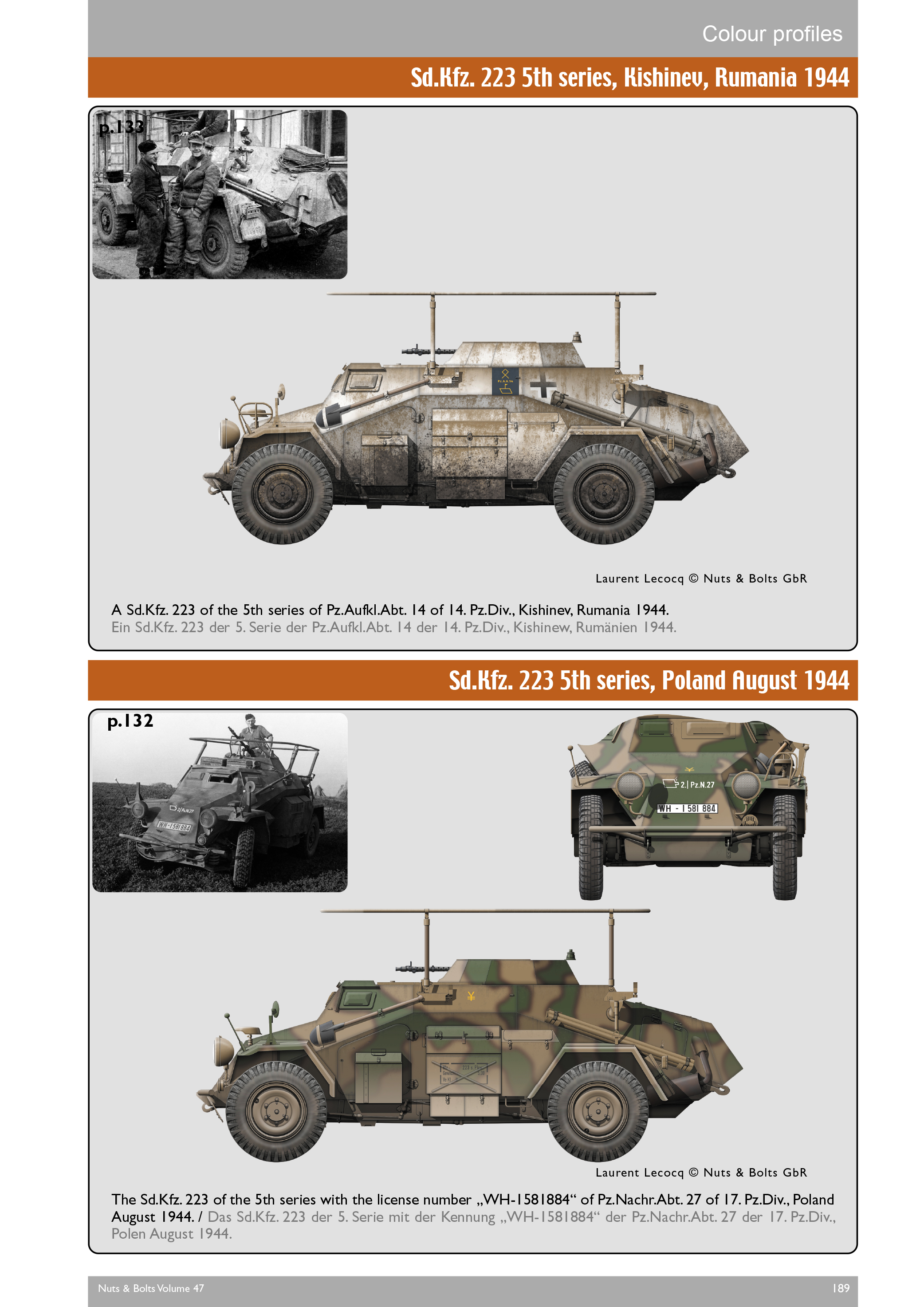 Volume 47: Horch's leichte Panzerspähwagen on Einheitsfahrgestell I & II for s.Pkw. Sd.Kfz. 221, 222, 223, 247, 260, 261 and variants