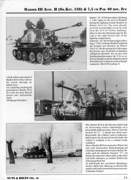 Volume 18: Pz.Jäger Marder III H & Pak 40 - Sd.Kfz. 138