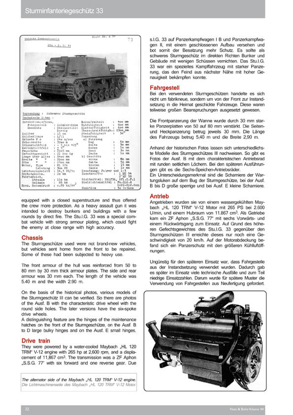 Volume 44: 15 cm s.I.G. 33 auf Fgst. Pz.Kpfw. II, III and Sturminfanteriegeschütz 33
